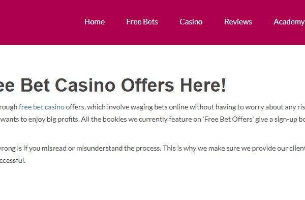 Choosing an Online Free Bet Casino