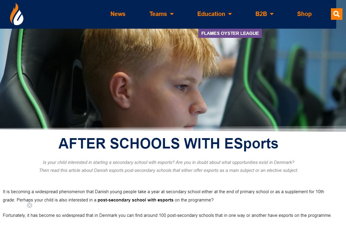 Copenhagen Flames-Esports Post-Secondary School